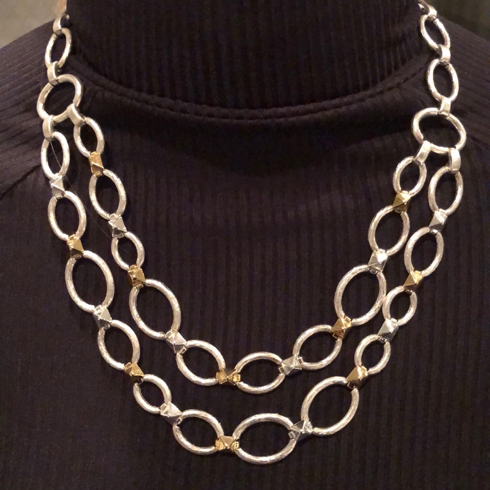 Stella and Dot Two Tone Chain Link necklace